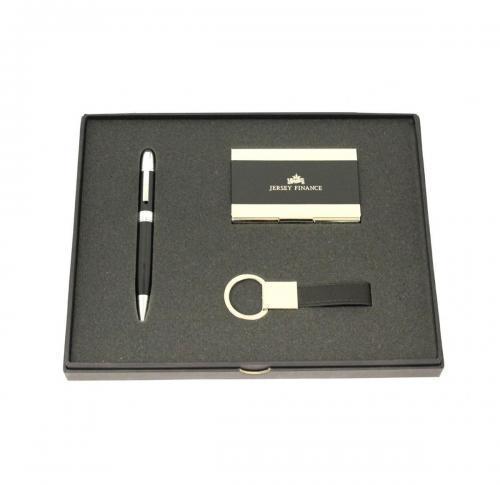 Gift Set Contains Business Card Case, Ballpen & Keyring Custom Logo